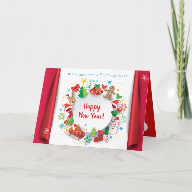 Merry Christmas & Happy New Year! XMAS Card (Front)