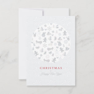 Merry Christmas & Happy New Year! XMAS White Card
