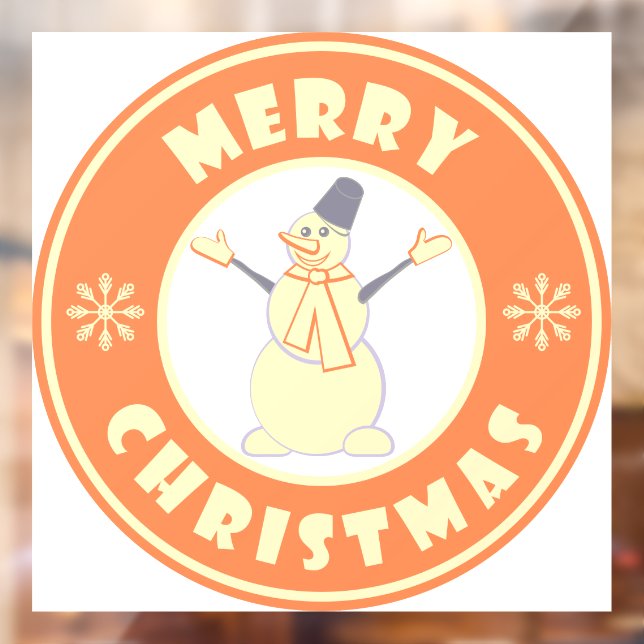 Merry Christmas happy snowman famous coffe style (Sheet 2)