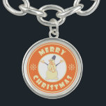 Merry Christmas happy snowman famous coffe style Bracelet<br><div class="desc">Famous coffe style logo with Merry Christmas typography</div>