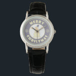 Merry Christmas happy snowman famous coffe style Watch<br><div class="desc">Famous coffe style logo with Merry Christmas typography</div>