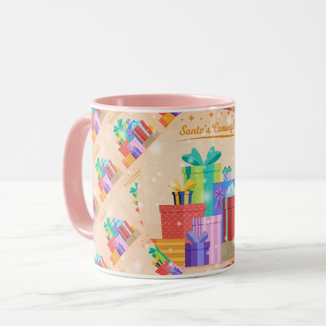 Merry Christmas Happy Time Gift mugs (Front Left)