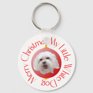 Merry Christmas Havanese Key Ring