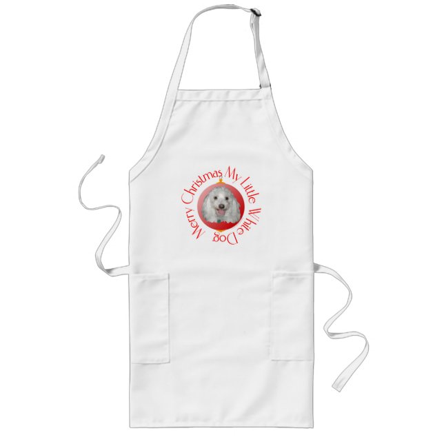 Merry Christmas Havanese Long Apron (Front)