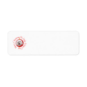 Merry Christmas Havanese Return Address Label