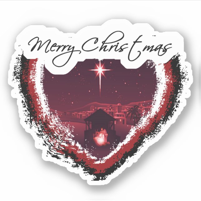 Merry Christmas heart natvity (Front)