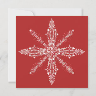Merry Christmas Hidden Words and Images Thank You Card