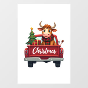 Merry Christmas Highland Cow Christmas Tree Red Tr