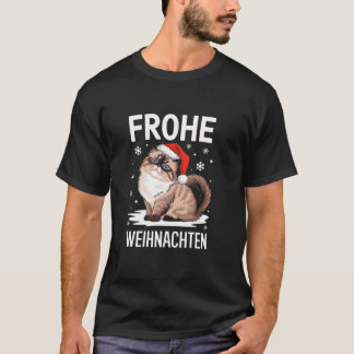Merry Christmas Himalayan Cat Frohe Weihnachten T-Shirt