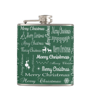 Merry Christmas Hip Flask