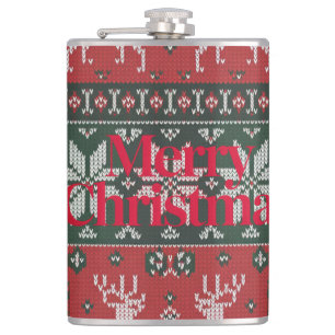 Merry Christmas Hip Flask