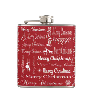 Merry Christmas Hip Flask