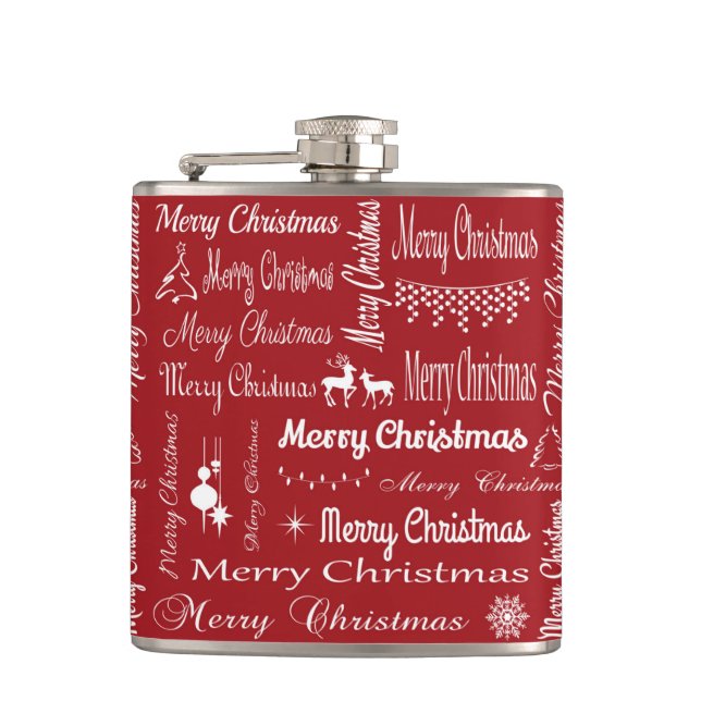 Merry Christmas Hip Flask (Front)