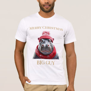 Merry Christmas Hippo beanie and scarf Hoodie T-Shirt