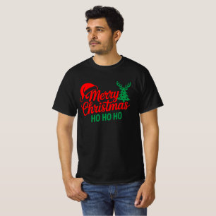 Merry Christmas Ho Ho – Festive Holiday Typography T-Shirt
