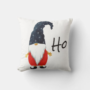 Merry Christmas, Ho Ho Ho Christmas Elf Blue Hat Cushion