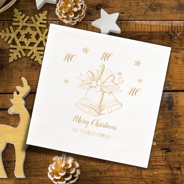Merry Christmas Ho Ho Ho  Foil Napkins (Creator Uploaded)