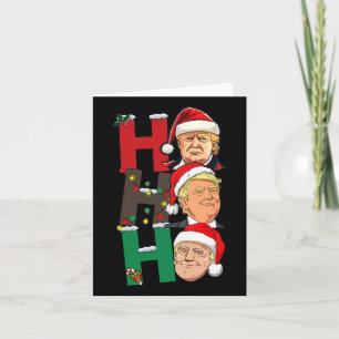 Merry Christmas Ho Ho Ho Trump Santa Light Christm Card