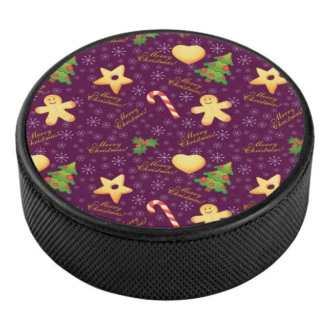 Merry Christmas Hockey Puck (3/4)