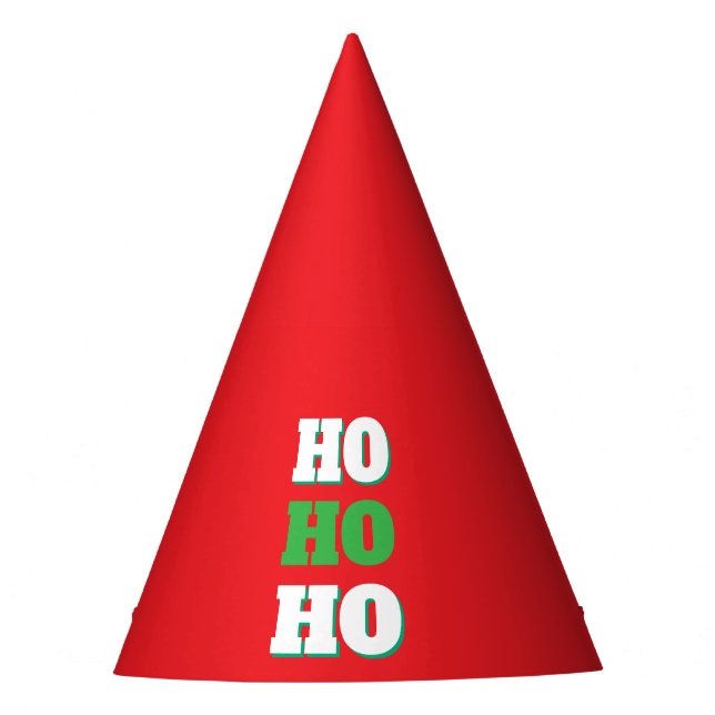 Merry Christmas HoHoHo Party Minimalist Plain Hat (Front)