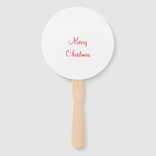 merry christmas holiday add family name photo gift hand fan
