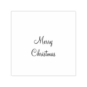 merry christmas holiday add family name photo gift self-inking stamp