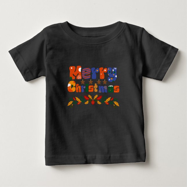 Merry Christmas  Holiday Baby T-Shirt (Front)