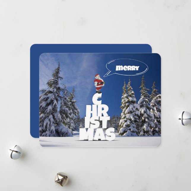 Merry Christmas Holiday Card (Front/Back In Situ)