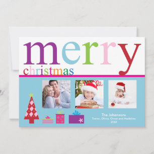 Merry Christmas Holiday Card (blue)