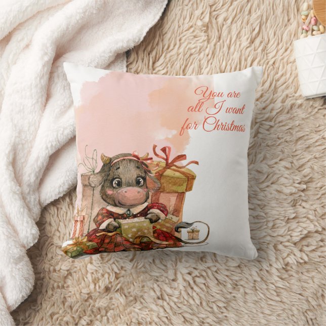 Merry Christmas Holiday Cushion (Blanket)