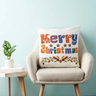 Merry Christmas Holiday Cushion