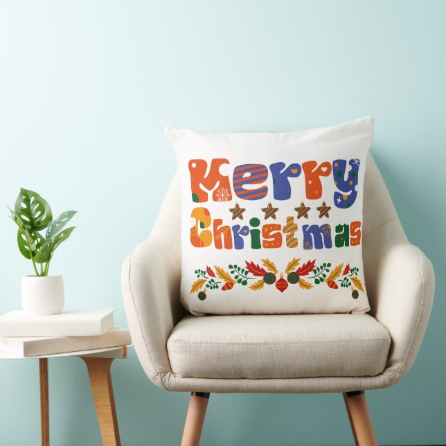 Merry Christmas Holiday Cushion (Chair)