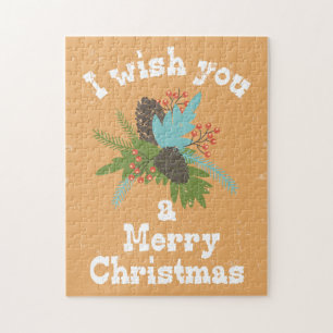 Merry Christmas Holiday Decor Jigsaw Puzzle