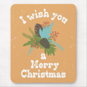 Merry Christmas Holiday Decor Mouse Pad