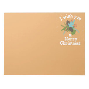 Merry Christmas Holiday Decor Notepad