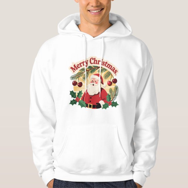Merry Christmas Holiday Design Hoodie (Front)