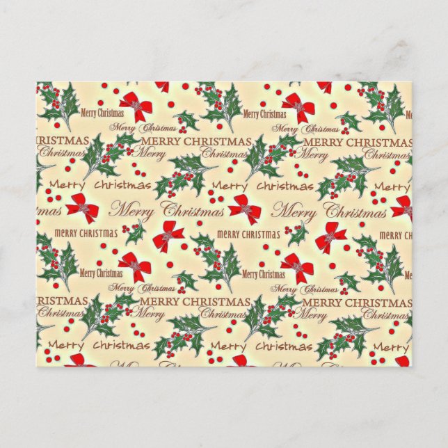 Merry Christmas holiday design Postcard (Front)