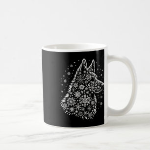 Merry Christmas Holiday Dog - Snowflake German She Coffee Mug