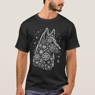 Merry Christmas Holiday Dog - Snowflake German She T-Shirt