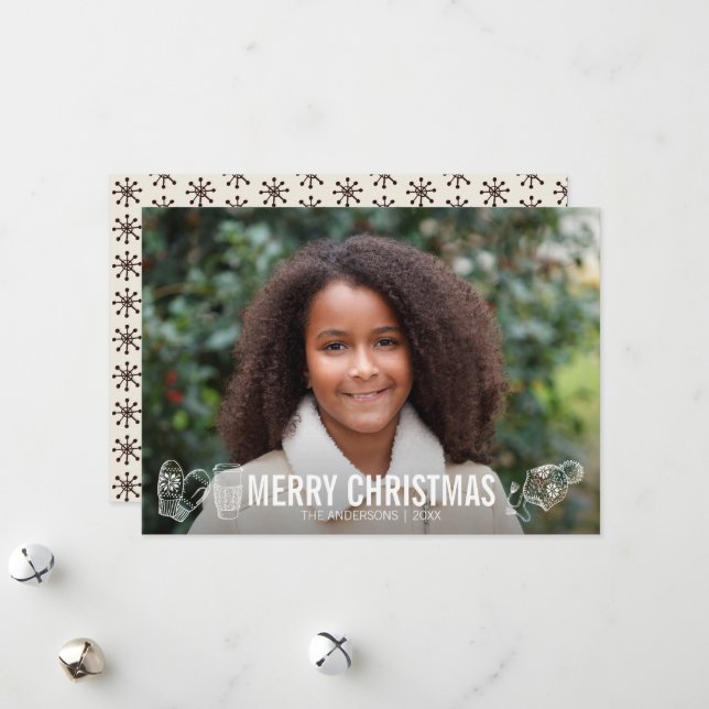 Merry Christmas Holiday Essentials Photo Card (Front/Back In Situ)