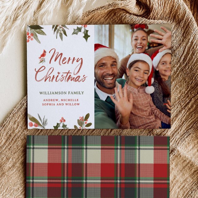 Merry Christmas Holiday Family Photo Card (Creator Uploaded)