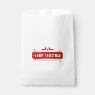 Merry Christmas Holiday Favour Bag
