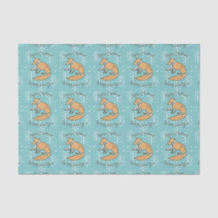 Merry Christmas Holiday Fox Cosy Tissue Paper