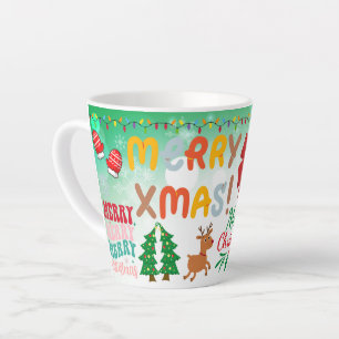 Merry Christmas holiday gift Latte Mug