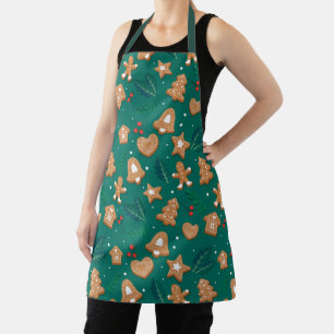 Merry Christmas Holiday Gingerbread Cookies Apron