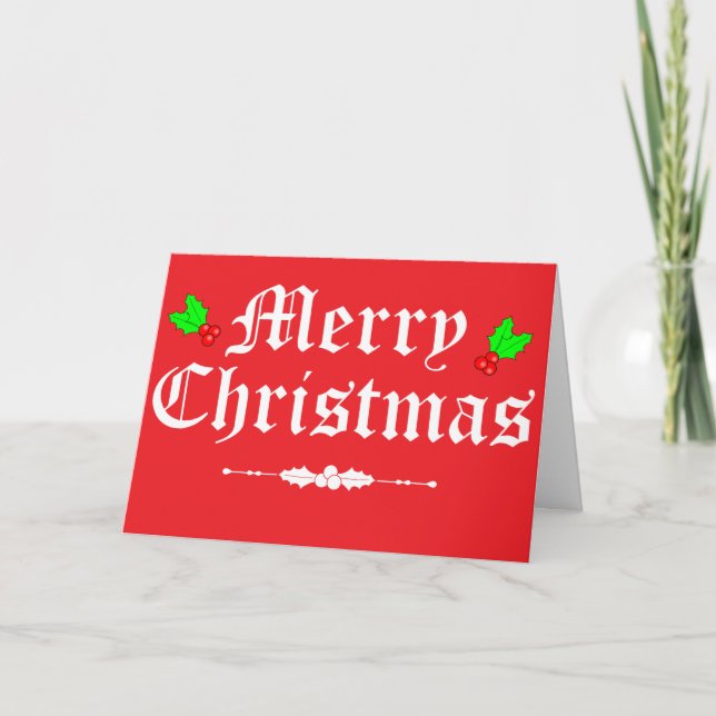 Merry Christmas Holiday Greeting Card (Front)