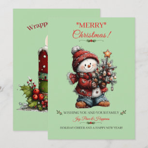 Merry Christmas Holiday Greeting Card