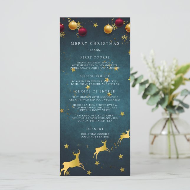 Merry Christmas Holiday Party Menu (Standing Front)