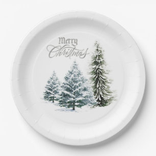 Merry Christmas Holiday Party Paper Plates