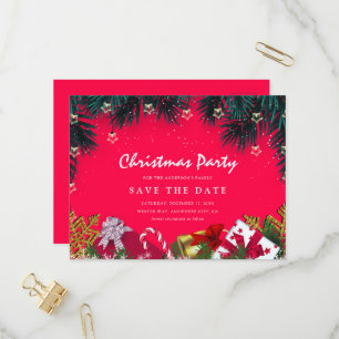 Merry Christmas Holiday Party Save The Date Invitation Postcard